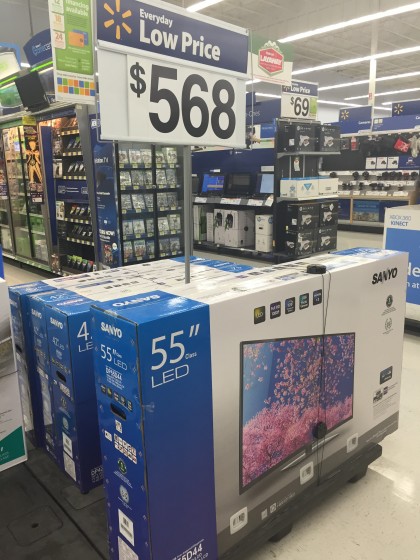 55インチの液晶テレビが568ドル！